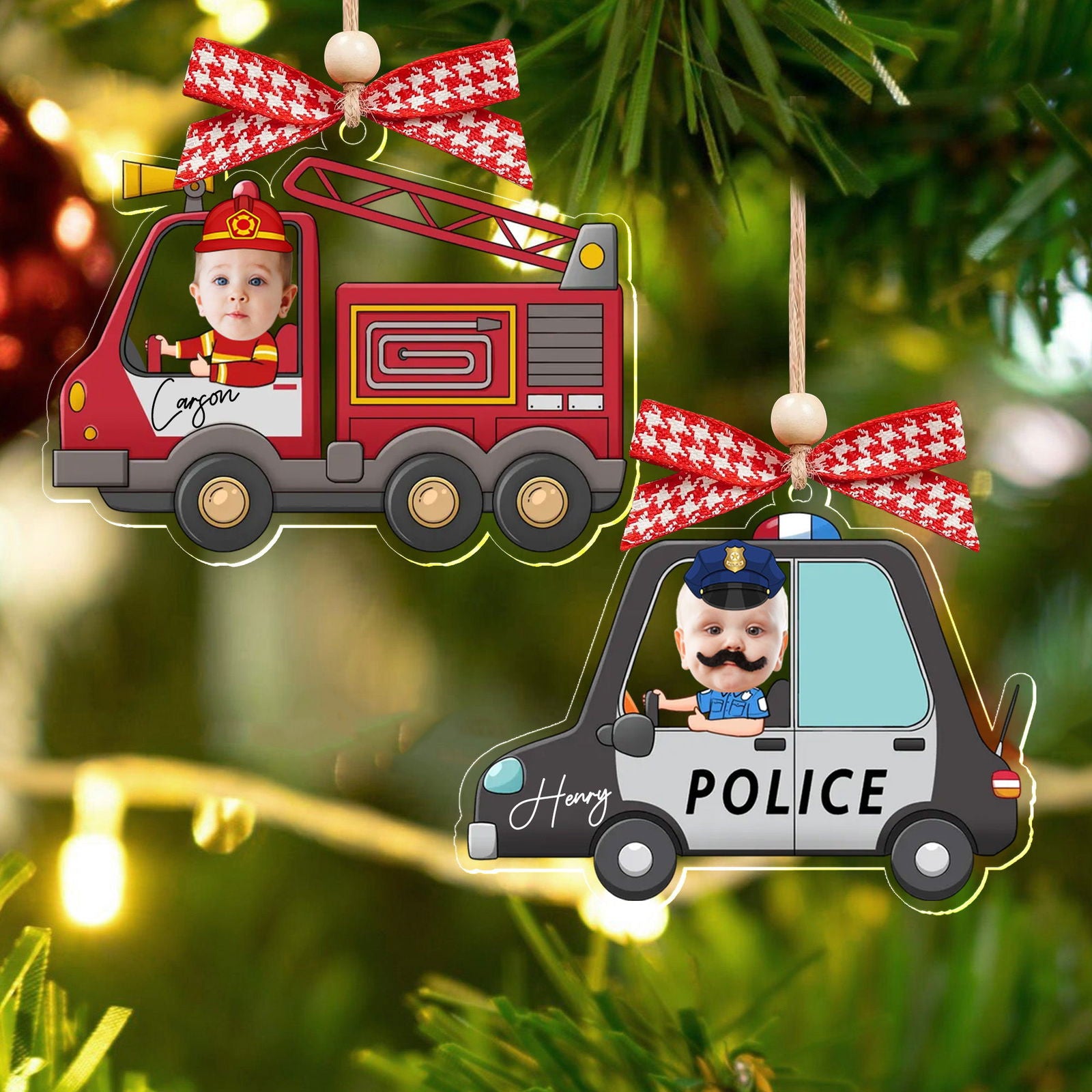 Personalized Drive Safe Daddy Car Hanger, Custom Car Baby Photo Ornament CF540 - Kindlytoys