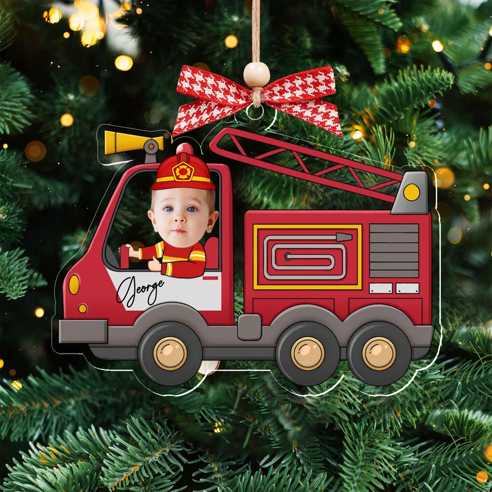 Personalized Drive Safe Daddy Car Hanger, Custom Car Baby Photo Ornament CF540 - Kindlytoys