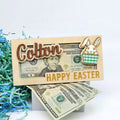 Personalized Easter Bunny Money Holder, Wooden Easter Gifts Idea For Kids MH04 - Kindlytoys