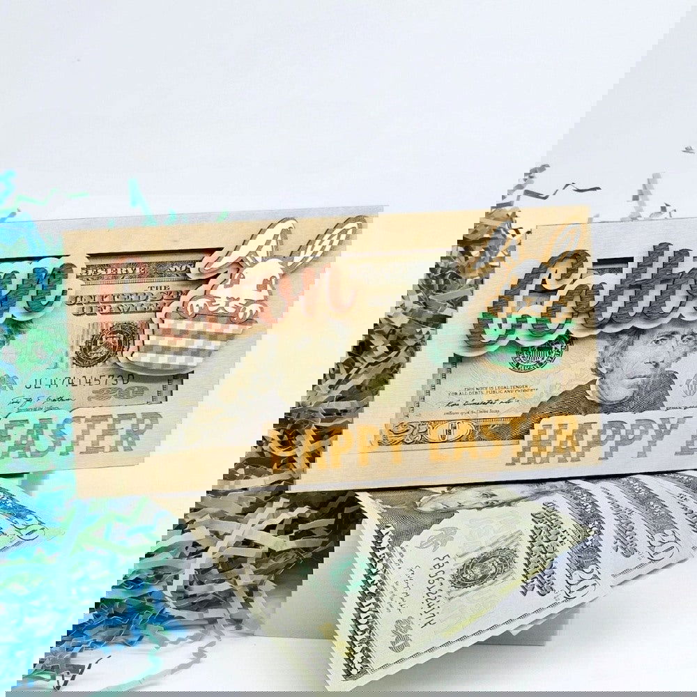 Personalized Easter Bunny Money Holder, Wooden Easter Gifts Idea For Kids MH04 - Kindlytoys