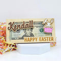 Personalized Easter Bunny Money Holder, Wooden Easter Gifts Idea For Kids MH04 - Kindlytoys