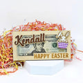 Personalized Easter Bunny Money Holder, Wooden Easter Gifts Idea For Kids MH04 - Kindlytoys