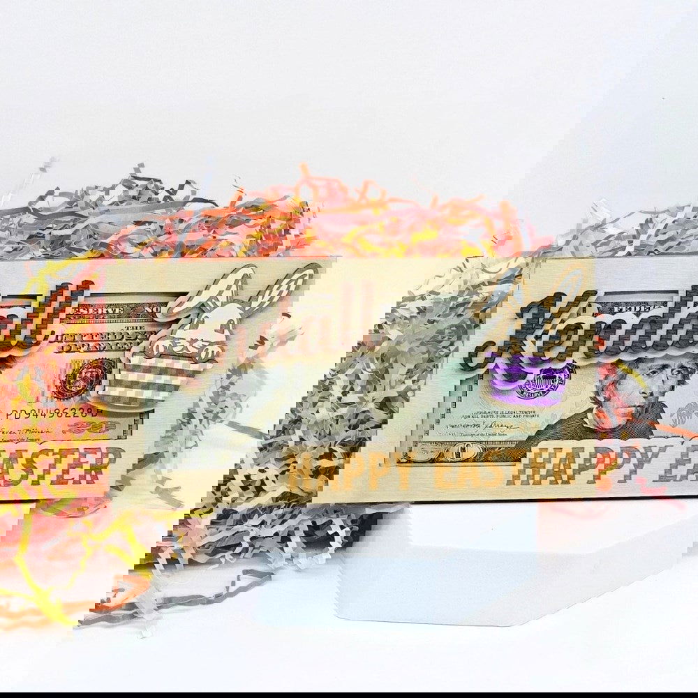 Personalized Easter Bunny Money Holder, Wooden Easter Gifts Idea For Kids MH04 - Kindlytoys