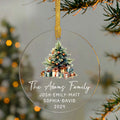 Personalized Family Christmas Ornament 2024 – Custom Family & Pet Ornament AV03-11 - Kindlytoys