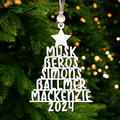 Personalized Family Christmas Ornaments, Family Tree Wooden Ornament For Christmas Decorations CF151 - Kindlytoys