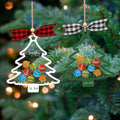 Personalized Family Christmas Tree Ornament, Family Gift 5 Layers Shake Ornament CF109 - Kindlytoys