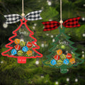 Personalized Family Christmas Tree Ornament, Family Gift 5 Layers Shake Ornament CF109 - Kindlytoys