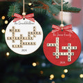 Personalized Family Crossword Puzzle Art 2 Layer Wooden Ornament, The Family Puzzle Crossword Ornament CF590 - Kindlytoys