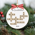 Personalized Family Crossword Puzzle Art 2 Layer Wooden Ornament, The Family Puzzle Crossword Ornament CF590 - Kindlytoys