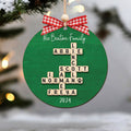 Personalized Family Crossword Puzzle Art 2 Layer Wooden Ornament, The Family Puzzle Crossword Ornament CF590 - Kindlytoys