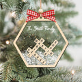 Personalized Family Crossword Shaker 4D Ornament, Family Name Christmas Ornament CF593 - Kindlytoys