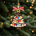 Personalized Family Name Christmas Tree Wooden Ornament, Family Christmas Ornament CF551 - Kindlytoys