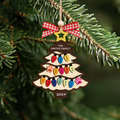 Personalized Family Name Christmas Tree Wooden Ornament, Family Christmas Ornament CF551 - Kindlytoys
