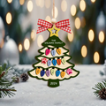 Personalized Family Name Christmas Tree Wooden Ornament, Family Christmas Ornament CF551 - Kindlytoys