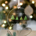 Personalized Family Ornament with Christmas tree, Custom Xmas Tree Ornament AV03-15 - Kindlytoys