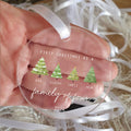 Personalized Family Ornament with Christmas tree, Custom Xmas Tree Ornament AV03-15 - Kindlytoys