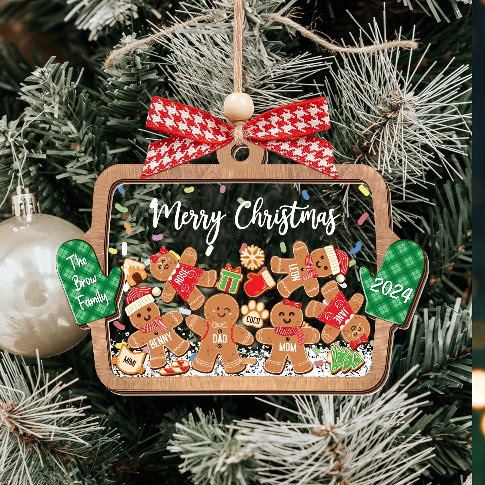 Personalized Family Ornaments with Dogs & Cats, Family Christmas Ornaments CF324 - Kindlytoys