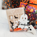 Personalized Halloween Tags, Boo Bag Tags, Acrylic Name Tags, Halloween Basket Tags HX05 - Kindlytoys