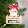 Personalized Money Holder Ornament With Name, Cute Christmas Wooden Cutout Ornament MH40 - Kindlytoys