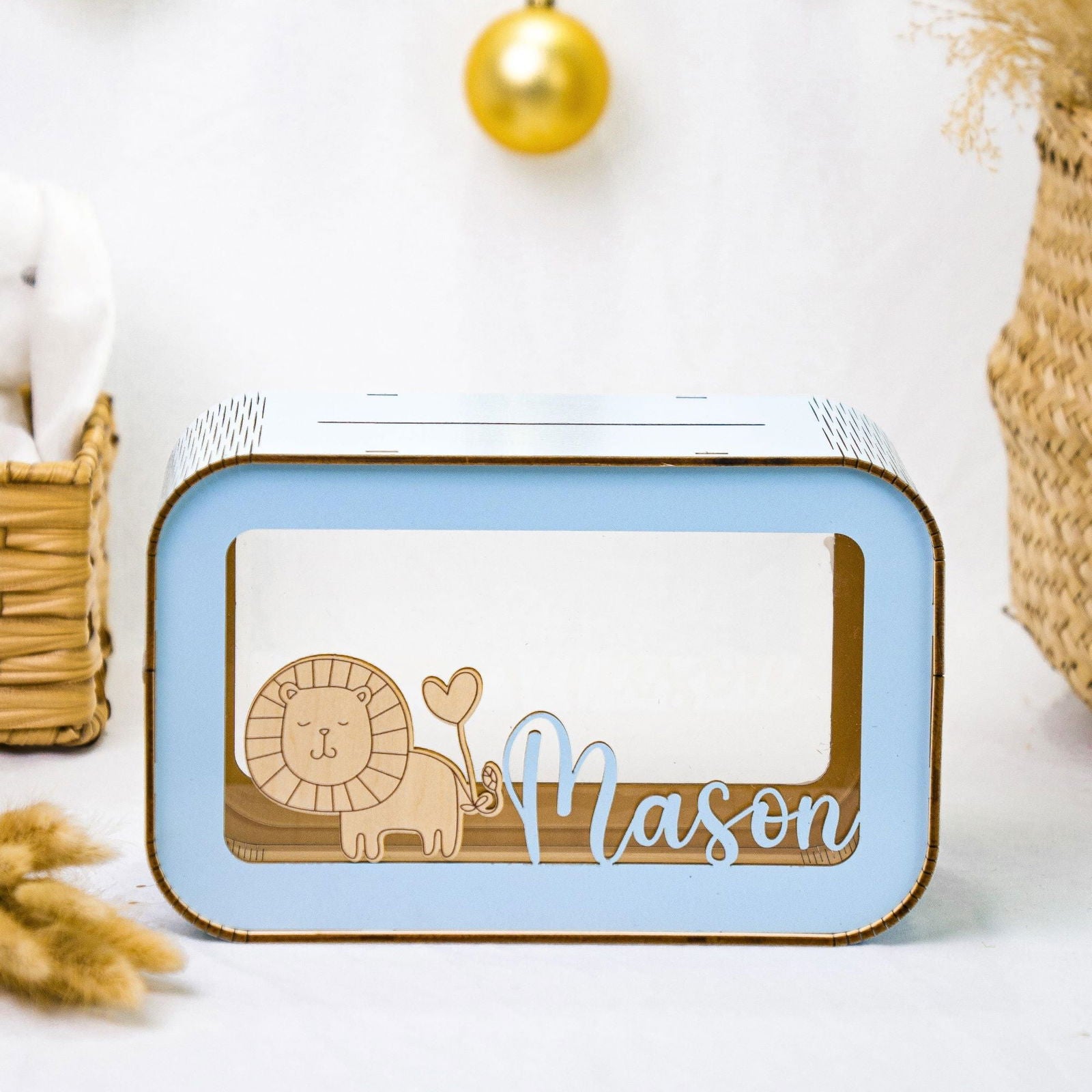 Personalized Piggy Bank For Kids, Wooden Piggy Bank with Name, DIY Piggy Bank, First Birthday Gifts Idea, 1st Christmas Gifts For Kids - Kindlytoys