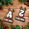 Personalized Reindeer Alphabet Christmas Money Holder, Christmas Reindeer Letter Ornament MH46 - Kindlytoys