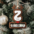 Personalized Reindeer Alphabet Christmas Money Holder, Christmas Reindeer Letter Ornament MH46 - Kindlytoys