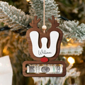 Personalized Reindeer Alphabet Christmas Money Holder, Christmas Reindeer Letter Ornament MH46 - Kindlytoys