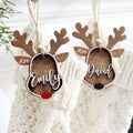 Personalized Stocking Tags Reindeer 2024, christmas ornament, Custom Stocking Tag CF03 - Kindlytoys