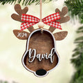 Personalized Stocking Tags Reindeer 2024, christmas ornament, Custom Stocking Tag CF03 - Kindlytoys