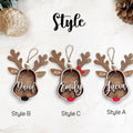 Personalized Stocking Tags Reindeer 2024, christmas ornament, Custom Stocking Tag CF03 - Kindlytoys