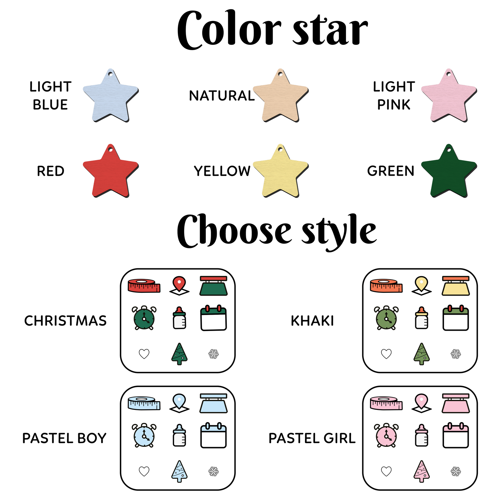 Pine Tree Ornament, Baby's First Christmas Ornament Woodland Theme CF135 - Kindlytoys