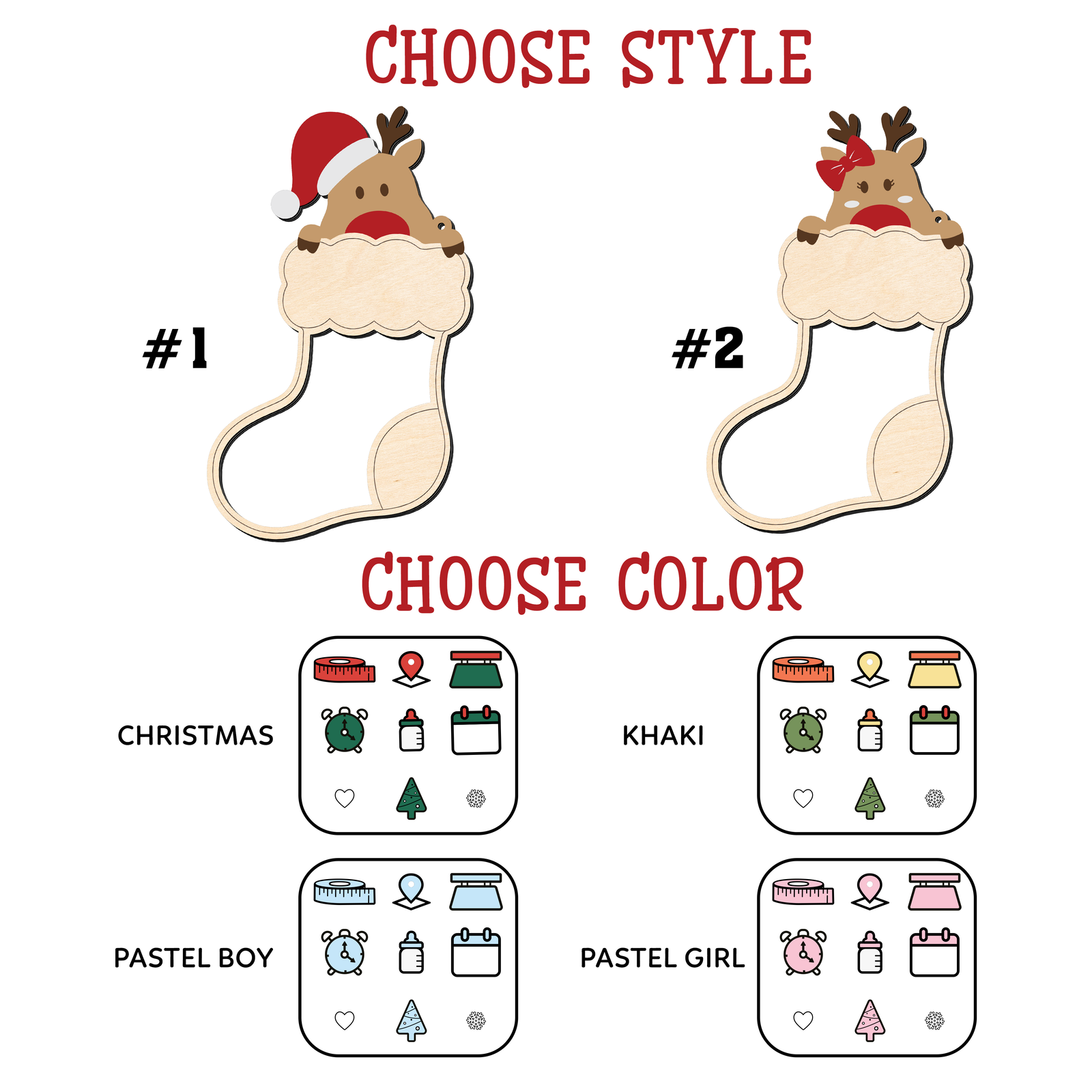 Reindeer Baby's First Christmas Ornament 2024, Shake Babies Ornament CF136 - Kindlytoys