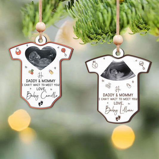 Ultrasound Baby's First Christmas Ornament, Birth Announcement Ornament CF709 - Kindlytoys